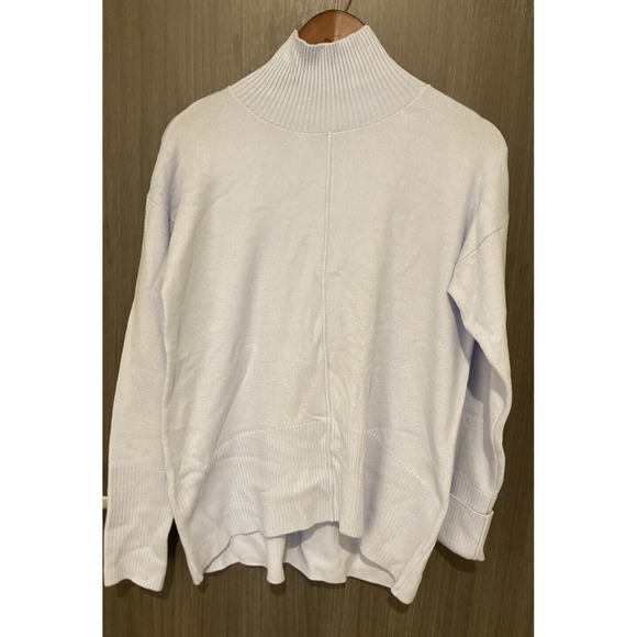 French Connection Sweater Womens Size S Small Long Sleeve Moc High Neck Blue NEW - Picture 1 of 10